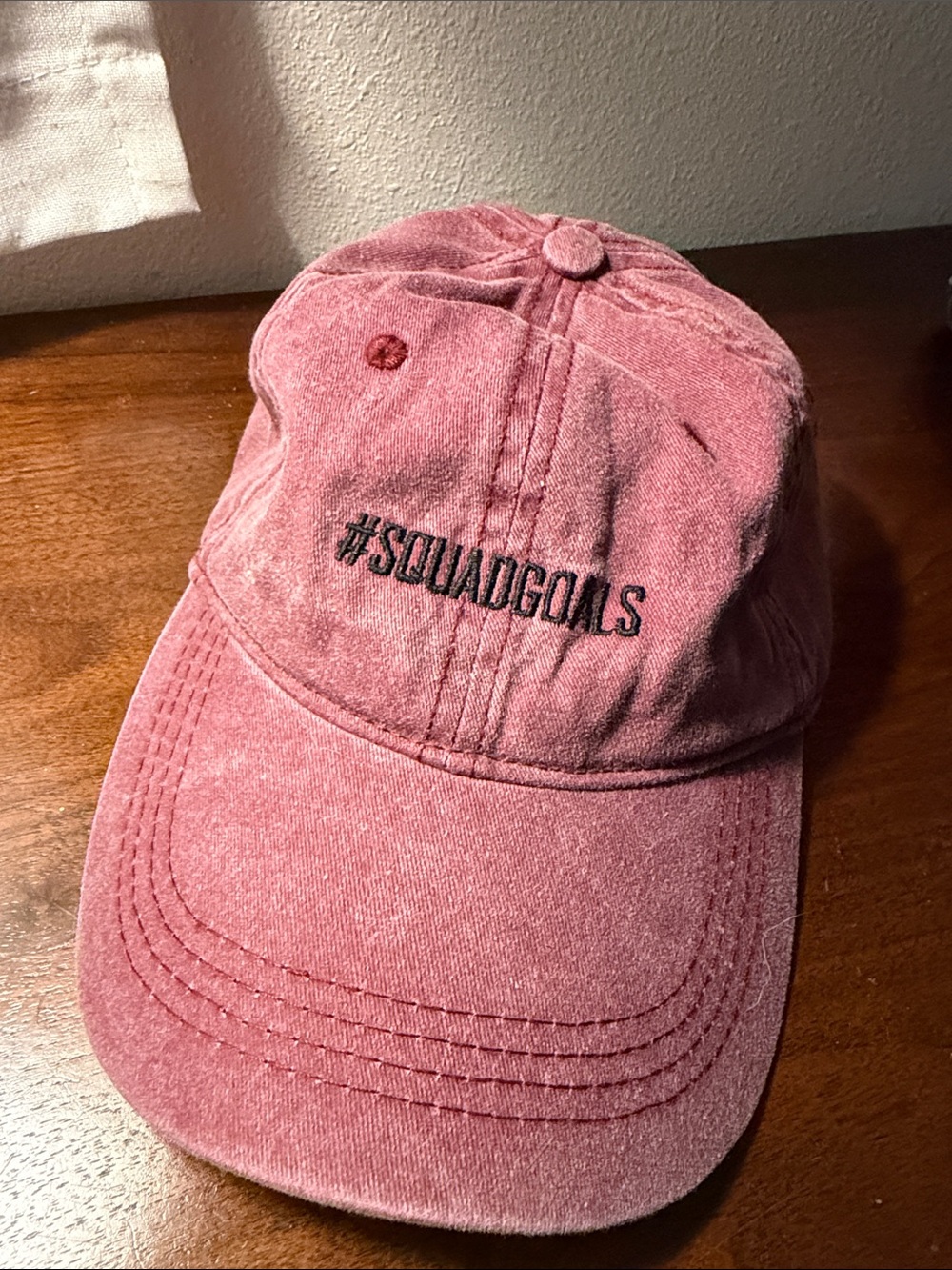 #SQUADGOALS Pink Baseball Cap